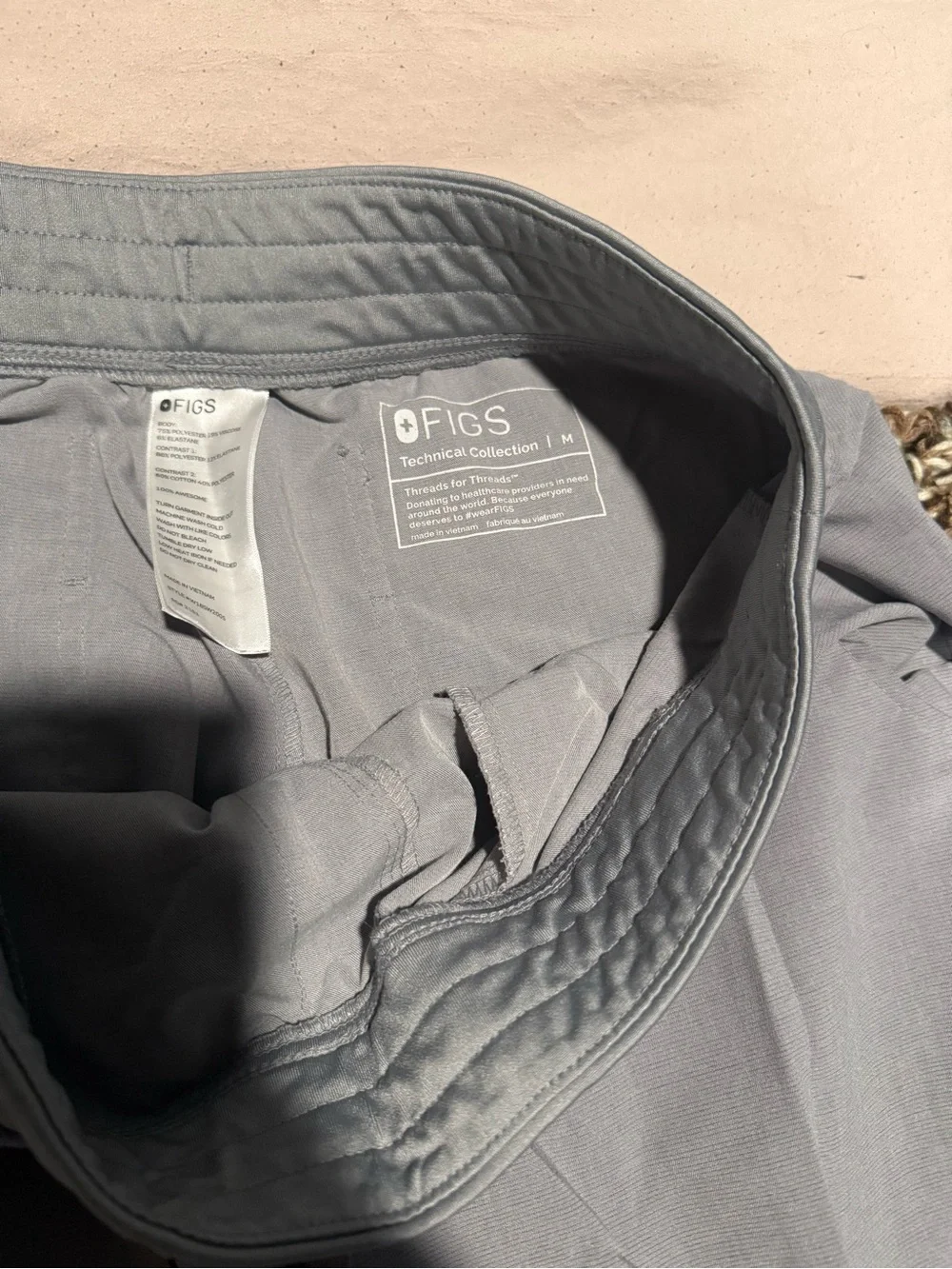 Gray Jogger Pants and scrub top Casual Drawstring Sweatpants